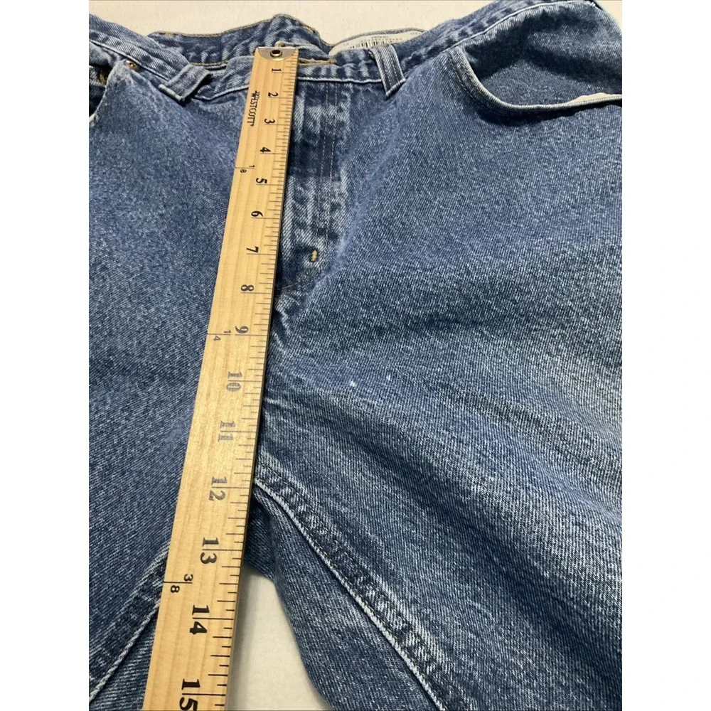 Carhartt Relaxed Fit Jeans Mens 38x30 Blue Workwear Heavyweight Denim Cotton Zip